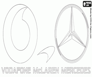 Colorear Logo de Vodafone McLaren Mercedes