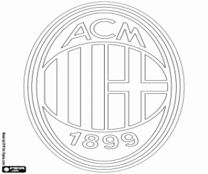 Colorear Logo del AC Milan