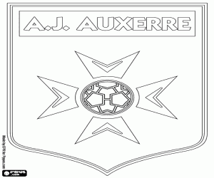 Colorear Logo del AJ Auxerre