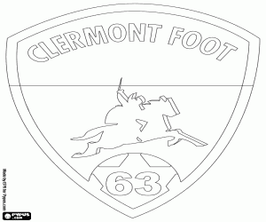 Colorear Logo del Clermont Foot 63