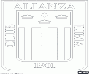 Colorear Logo del Club Alianza Lima