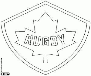 Colorear Logo del equipo rugby de Canadá