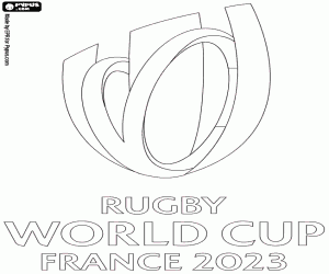 Colorear Logo del Mundial de Rugby 2023