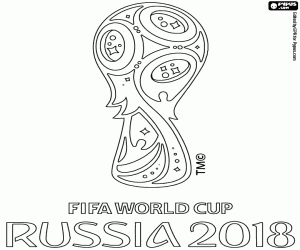 Colorear Logo del Mundial FIFA Rusia 2018
