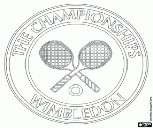 Colorear Logo del torneo de Wimbledon