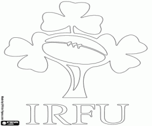Colorear Logo equipo de Irlanda de rugby