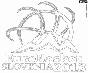 Colorear Logo EuroBasket 2013 Eslovenia