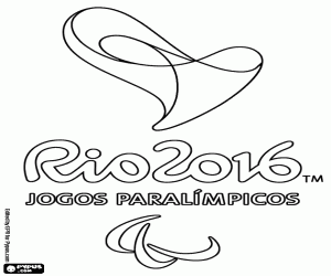 Colorear Logo Juegos Paralímpicos Rio 2016