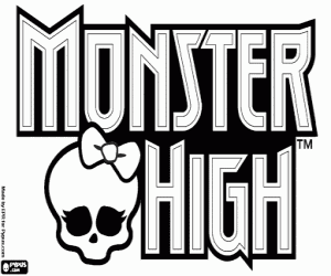 Colorear Logo Monster High, escudo