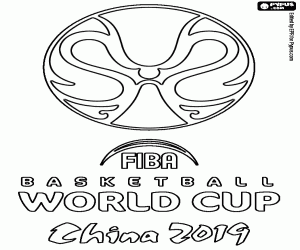 Colorear Logo Mundial de Baloncesto 2019