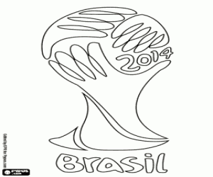 Colorear Logo Mundial FIFA Brasil 2014