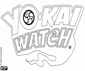 Colorear Logo original de Yo-kai Watch