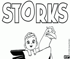 Colorear El logo original de Storks