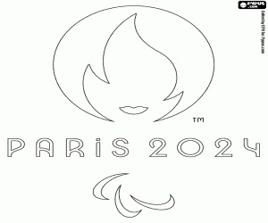 Colorear Logo Paralímpicos París 2024
