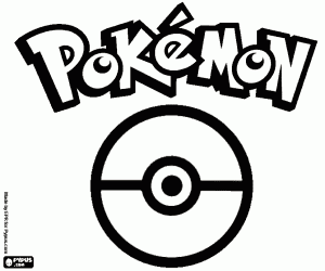 Colorear Logo Pokémon y Pokeball