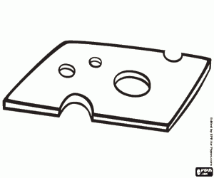 Colorear Loncha de queso emmental