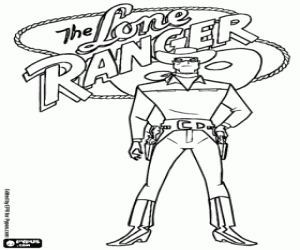 Colorear Lone Ranger con el logo