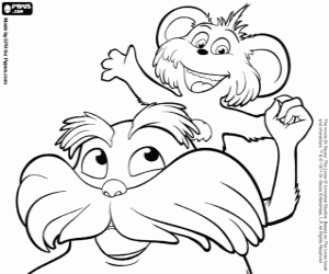 Colorear El Lorax y Pip son felices
