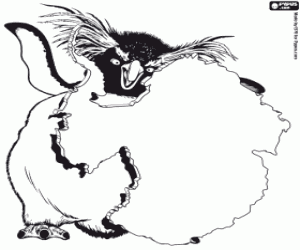 Colorear Lovelace el pingüino muerde hielo