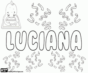 Colorear Luciana,nombre en varias lenguas