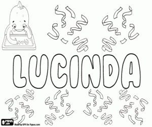 Colorear Lucinda, derivado de Lucía