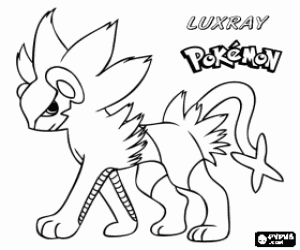 Colorear Luxray, Pokémon