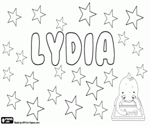 Colorear Lydia, nombre en muchos idiomas