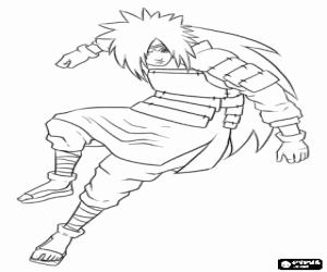 Colorear Madara Uchiha, personaje Naruto