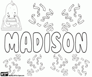 Colorear Madison, nombre unisex