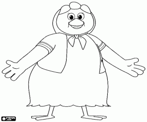 Colorear La madre de Calimero, Cesira