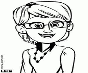 Colorear La madre de Nate, Sarah