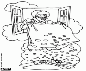 Colorear Madre Nieve, fábula alemana