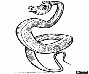 Colorear Maestra Víbora, serpiente KungFu