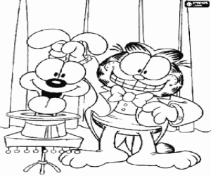 Colorear La magia de Garfiled y Oddie