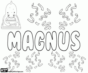 Colorear Magnus, nombre de origen latino