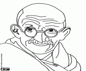 Colorear Mahatma Gandhi,la lucha pacífica