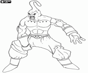 Colorear Majin Boo de DragonBallZ