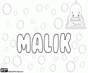 Colorear Malik, nombre de varios orígenes