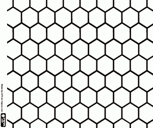 Colorear Una malla hexagonal regular