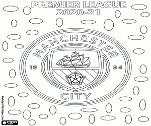 Colorear Manchester City, campeón 2020-21