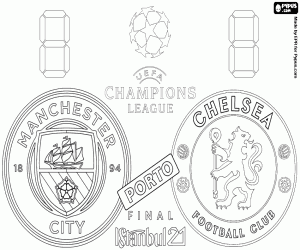 Colorear Manchester City vs Chelsea, 2021