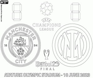 Colorear Manchester City vs Inter, final