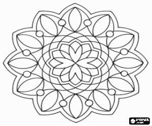 Colorear Mandala de flor