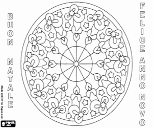 Colorear Mandala con velas en italiano