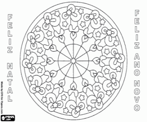 Colorear Mandala con velas en portugués
