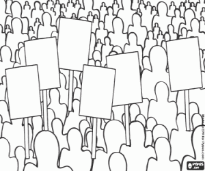 Colorear Manifestación de Justicia Social