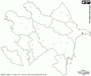 Colorear Mapa de Azerbaiyán