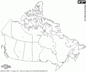Colorear Mapa de Canadá