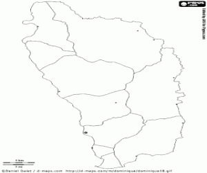 Colorear Mapa de Dominica