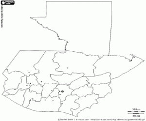Colorear Mapa de Guatemala